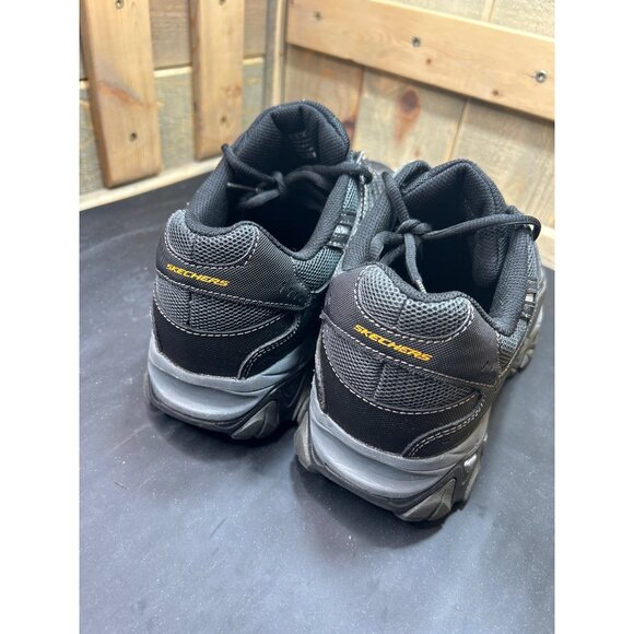Skechers Mens Wide Fit After Burn Black Athletic Shoes Size 12 main image 5